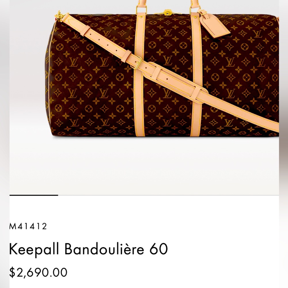 Louis Vuitton travel bag bandouliere 60